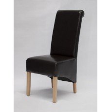 Richmond Brown Leather Oak Dining Chair